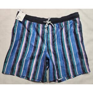 Stripe swim trunks men's XXL original use